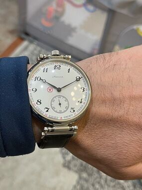 MOLNIJA COLLECTION MILITARY MECHANICAL 1980s VINTAGE SOVIET WATCH 50MM VERY RARE